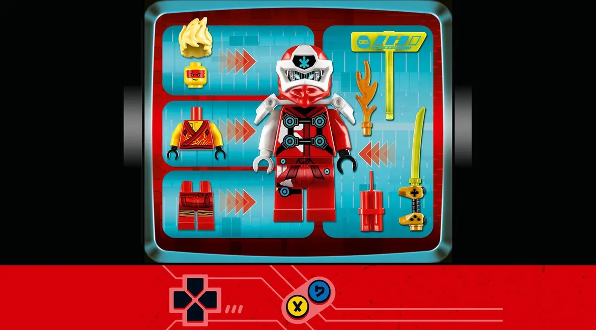 LEGO Ninjago Arcade Pod Kai 71714 - 47 Stukken - Rood