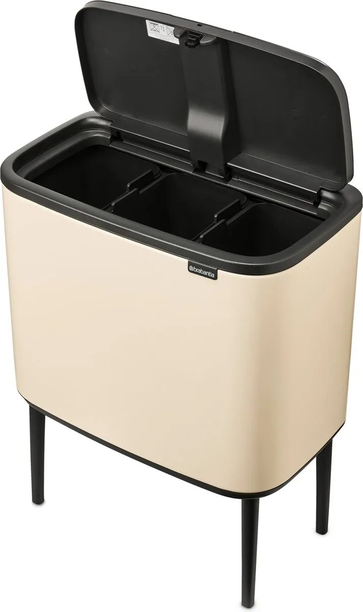 Brabantia Bo Touch Bin Prullenbak 3x11L - Soft Beige