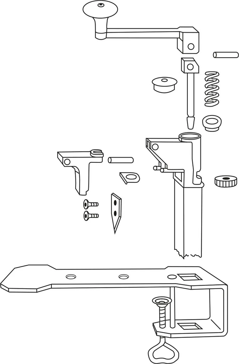 Westmark Sieger Clou 30 Blikopener 84cm - Staal - Zilver