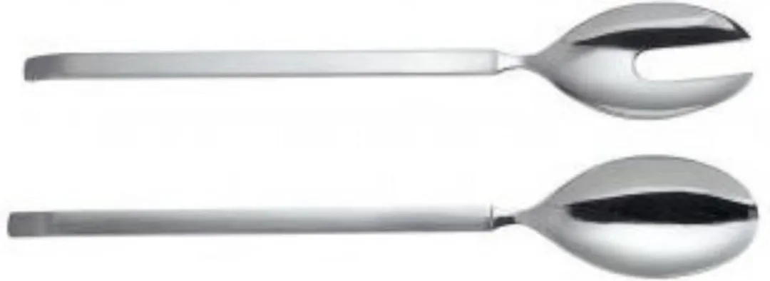 Alessi Saladebestek Dry 4180/14 - 2-delig - Zilver