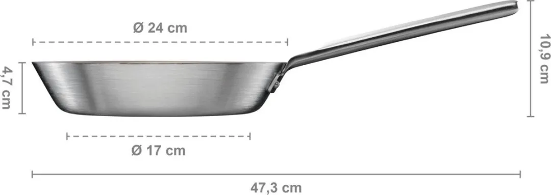 Fiskars Norden Koekenpan 24cm - Ceratec RVS - afbeelding 3 van 6