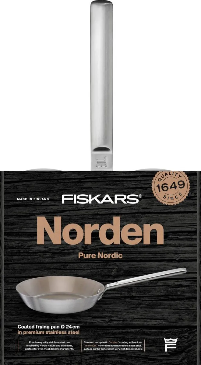 Fiskars Norden Koekenpan 24cm - Ceratec RVS - afbeelding 6 van 6