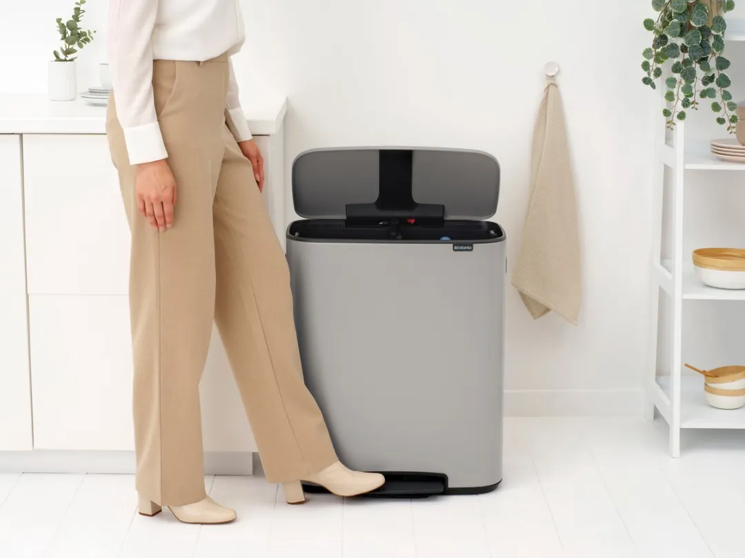 Brabantia Bo Prullenbak 2x30L - Soft Grey