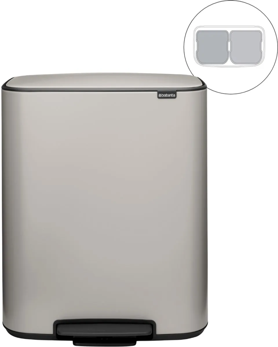 Brabantia Bo Prullenbak 2x30L