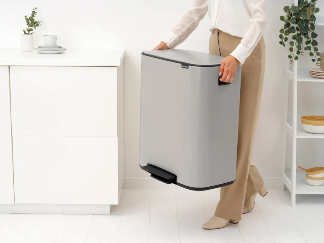 Brabantia Bo Prullenbak 2x30L - Soft Grey