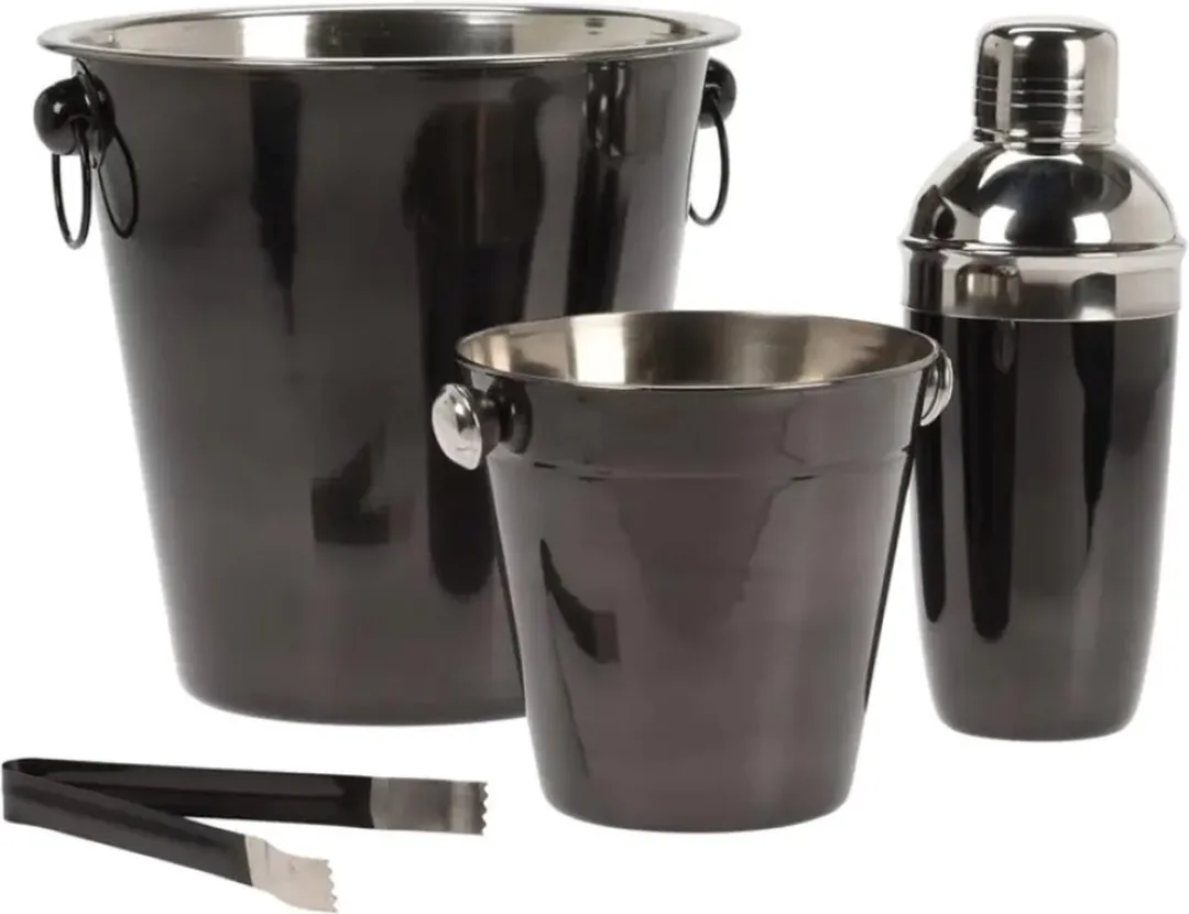 Excellent Houseware Cocktailset 4-delig - Antraciet