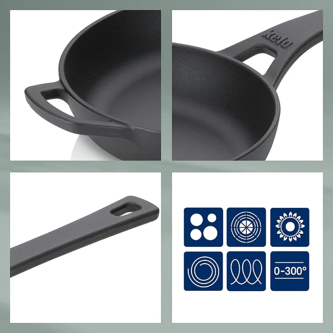 Kela Calido Gietijzeren Koekenpan 28cm - Zwart