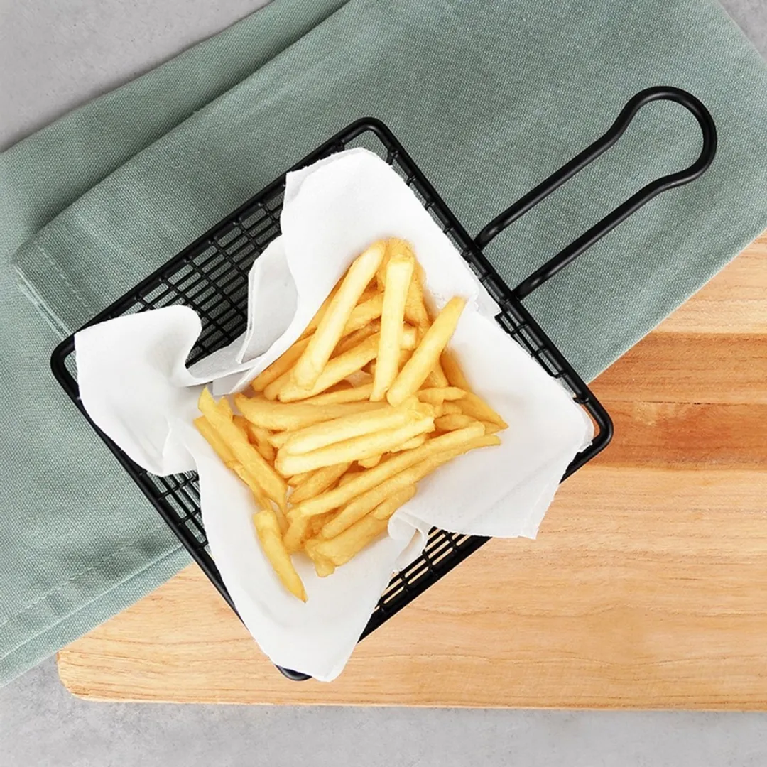 Excellent Houseware Frietmandje - Zwart 21x13x8,5cm - afbeelding 6 van 6
