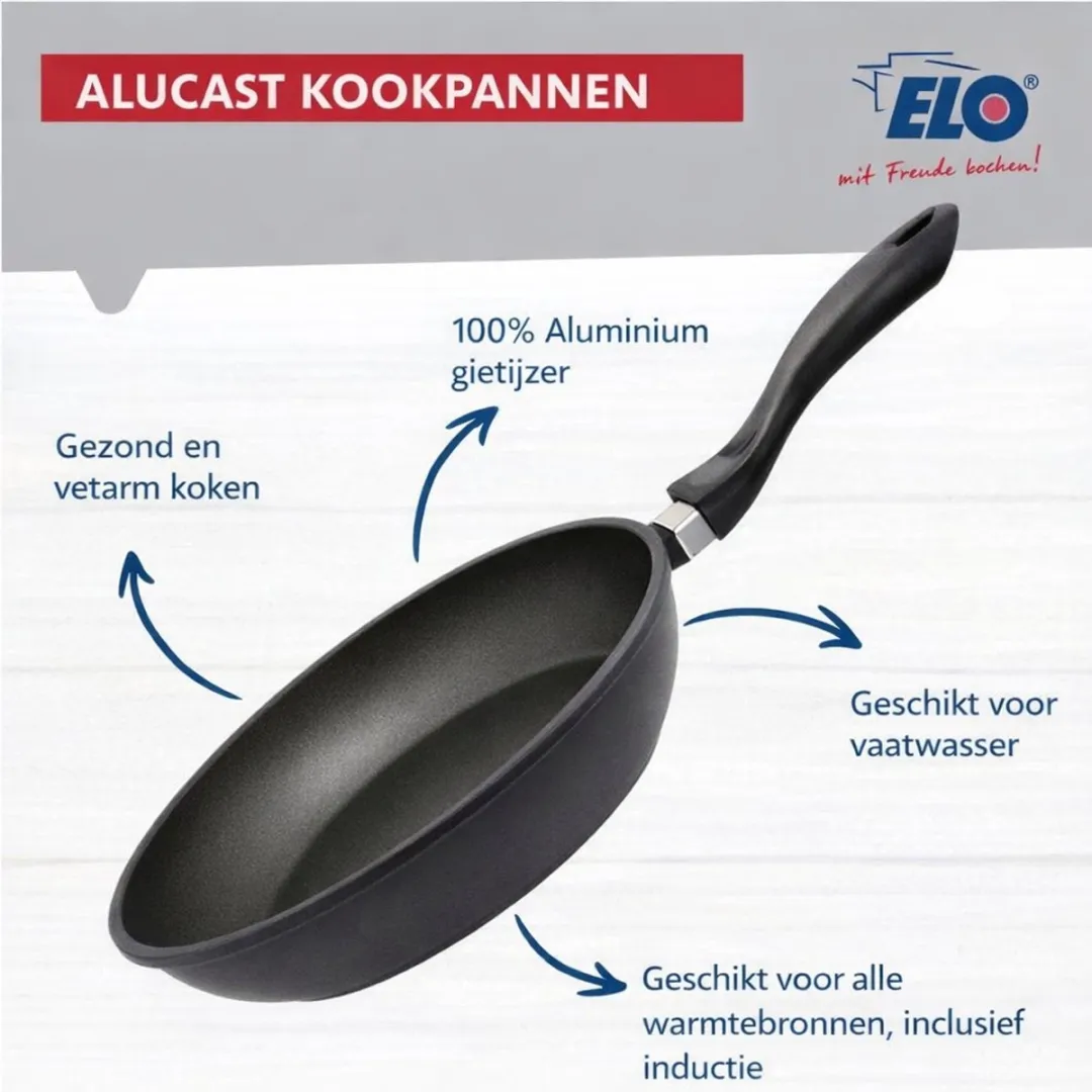 Fackelmann Elo 9992950 Anti-aanbakset 20/24/28cm - Zwart