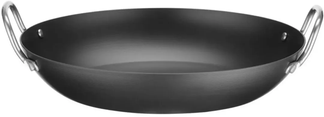 HENDI Serveerpan Carbon Staal 26cm - Zwart