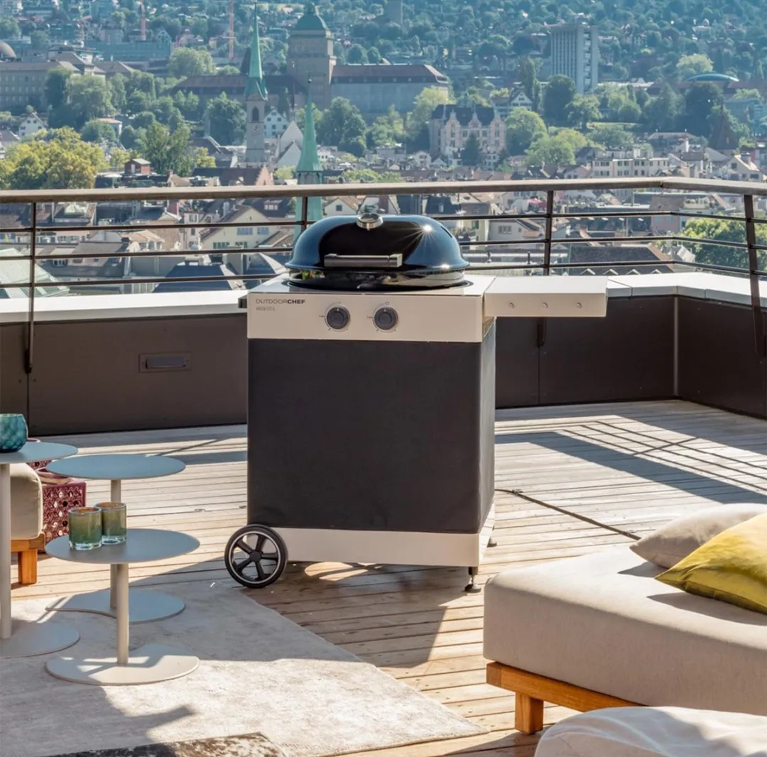 OutdoorChef Arosa 570 G Tex BBQ - 57cm - 2 Branders - 15 Burgers - Multi Color - afbeelding 6 van 6