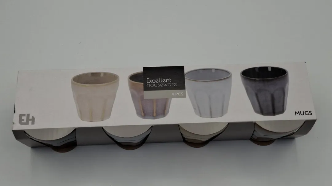 Excellent Houseware Espresso Bekers - 4 Stuks 90ml - Multi