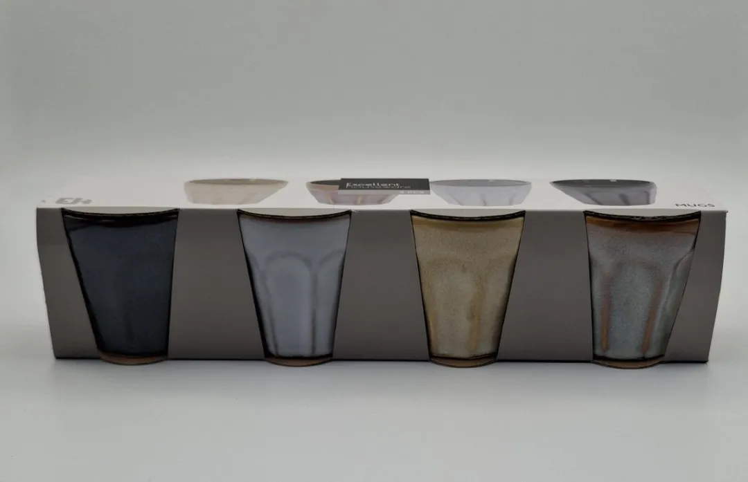 Excellent Houseware Espresso Bekers - 4 Stuks 90ml - Multi