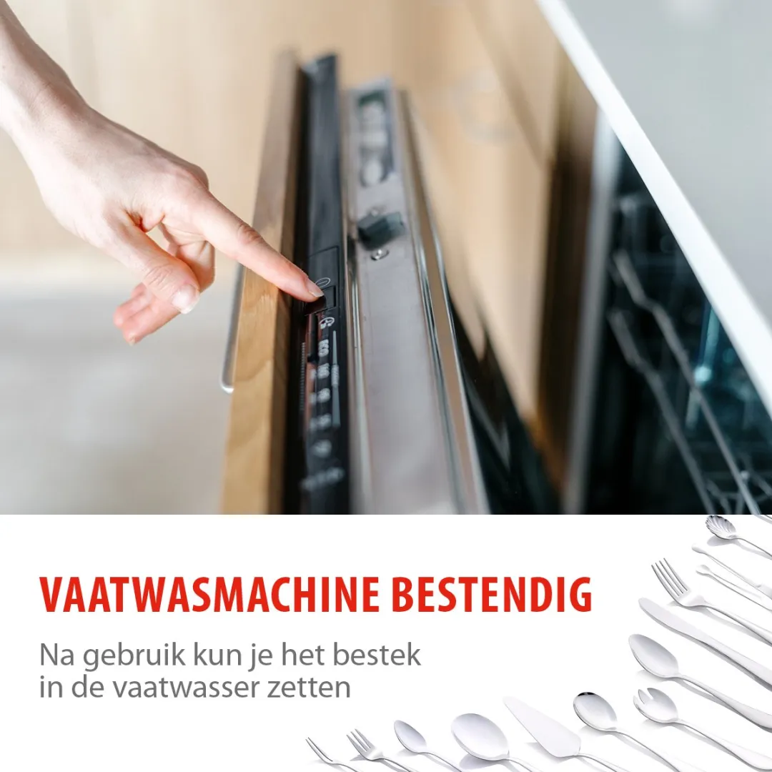 Alpina Bestekset 12 Persoons - 70-delig RVS Zilver - afbeelding 6 van 6