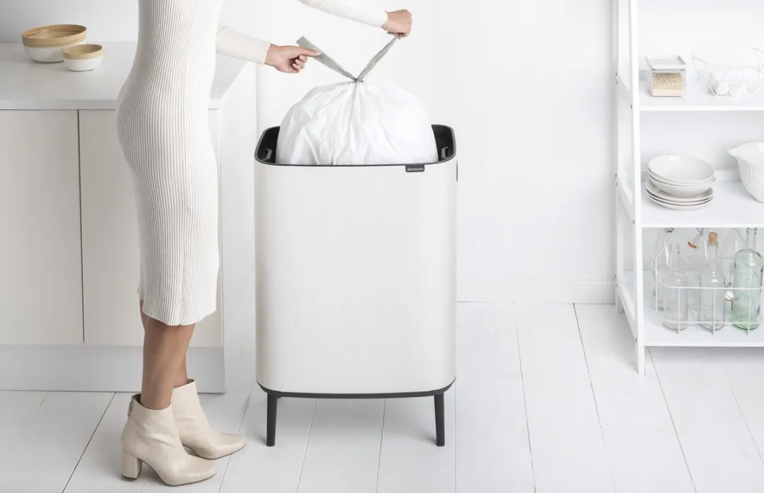 Brabantia Bo Touch Bin Hi Prullenbak 60L - 1 Vak - Wit