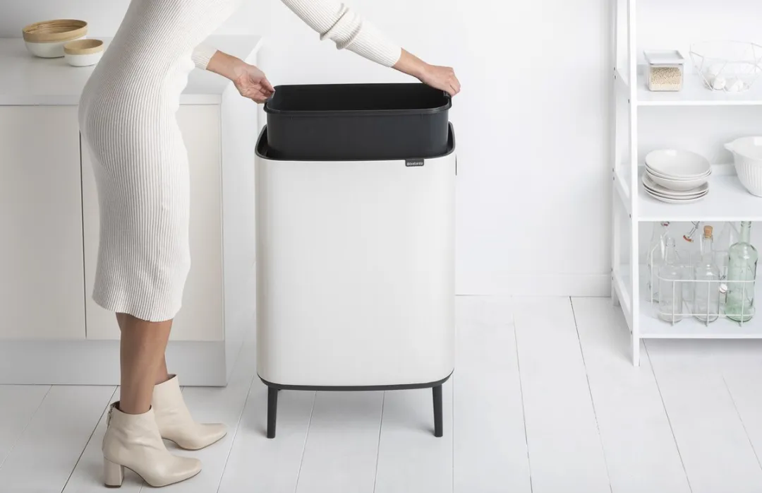 Brabantia Bo Touch Bin Hi Prullenbak 60L - 1 Vak - Wit