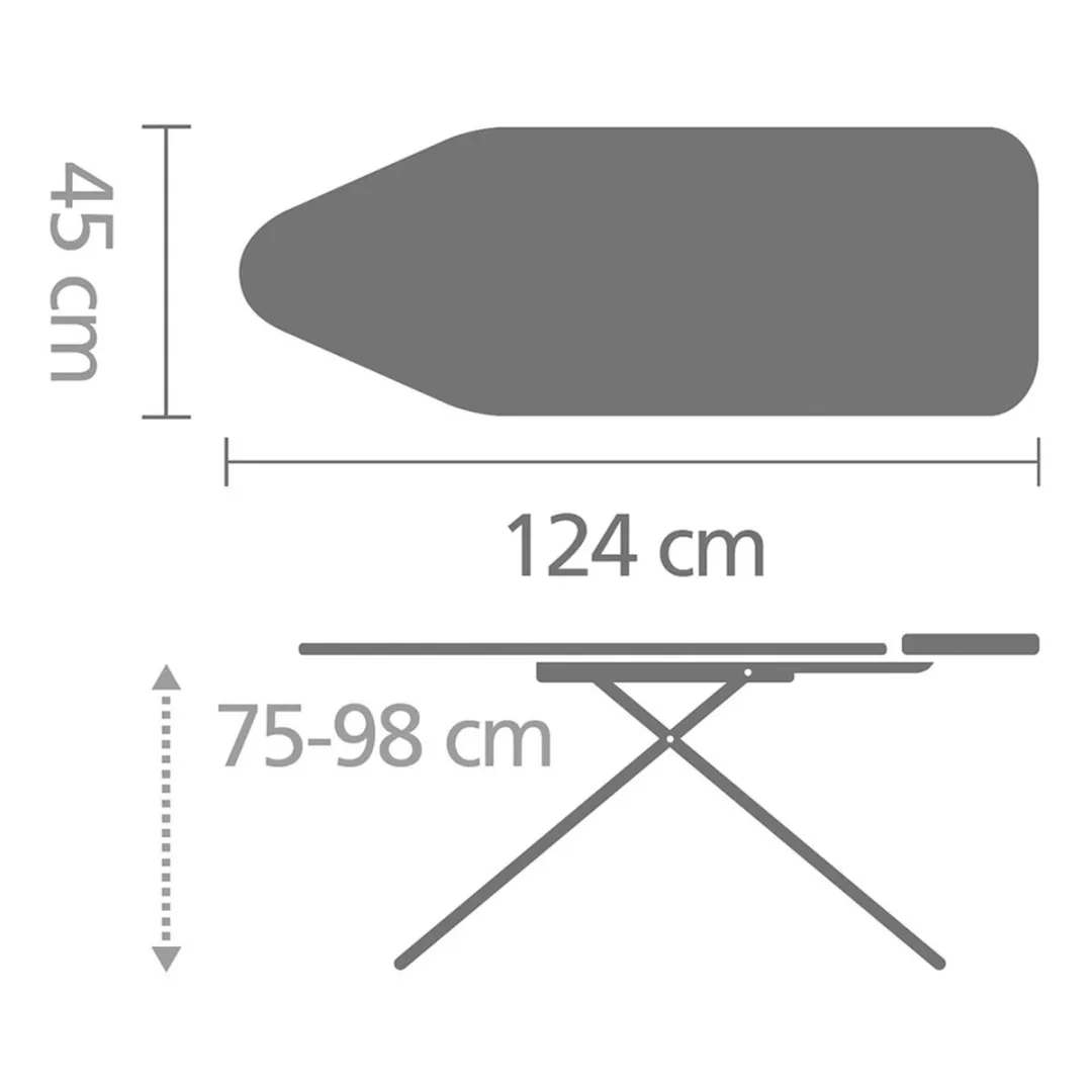 Brabantia Strijkplank C 134722 - 124x45cm - Stoomgenerator - Spring Bubbles