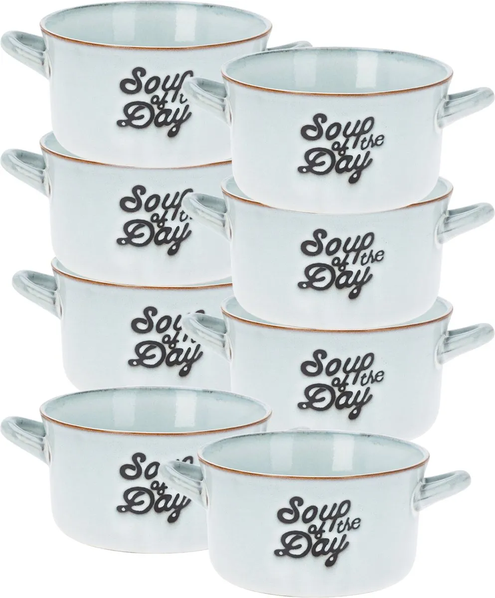 Excellent Houseware Soepkommen Lichtblauw