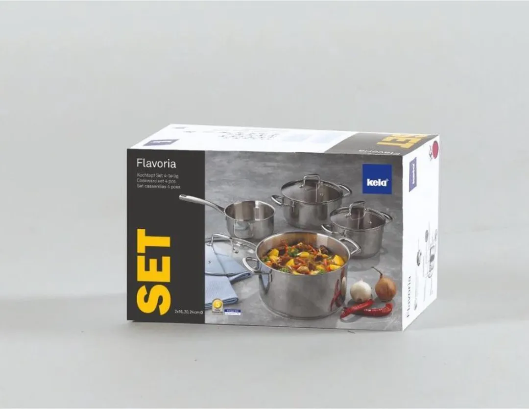 Kela Flavoria Kookpannenset 4-delig - Zilver