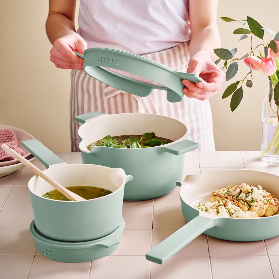 Brabantia Compact Stapelbare Pannenset 5-delig - Jade Green