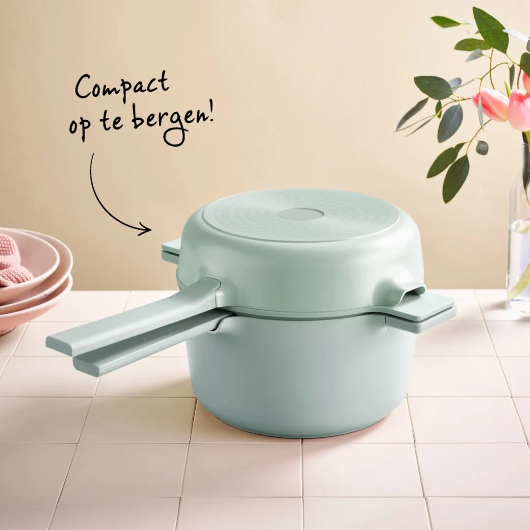 Brabantia Compact Stapelbare Pannenset 5-delig - Jade Green
