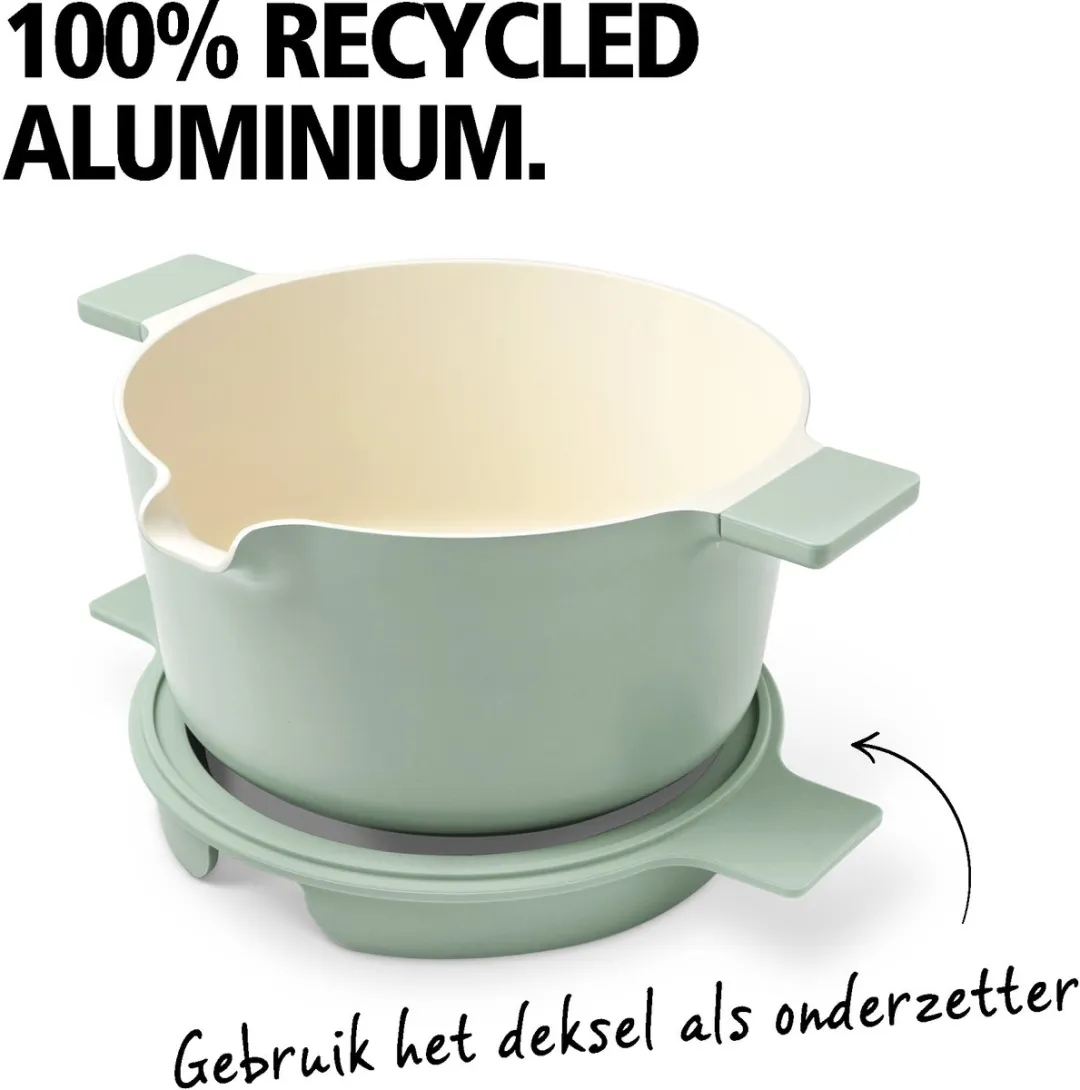 Brabantia Compact Stapelbare Pannenset 5-delig - Jade Green