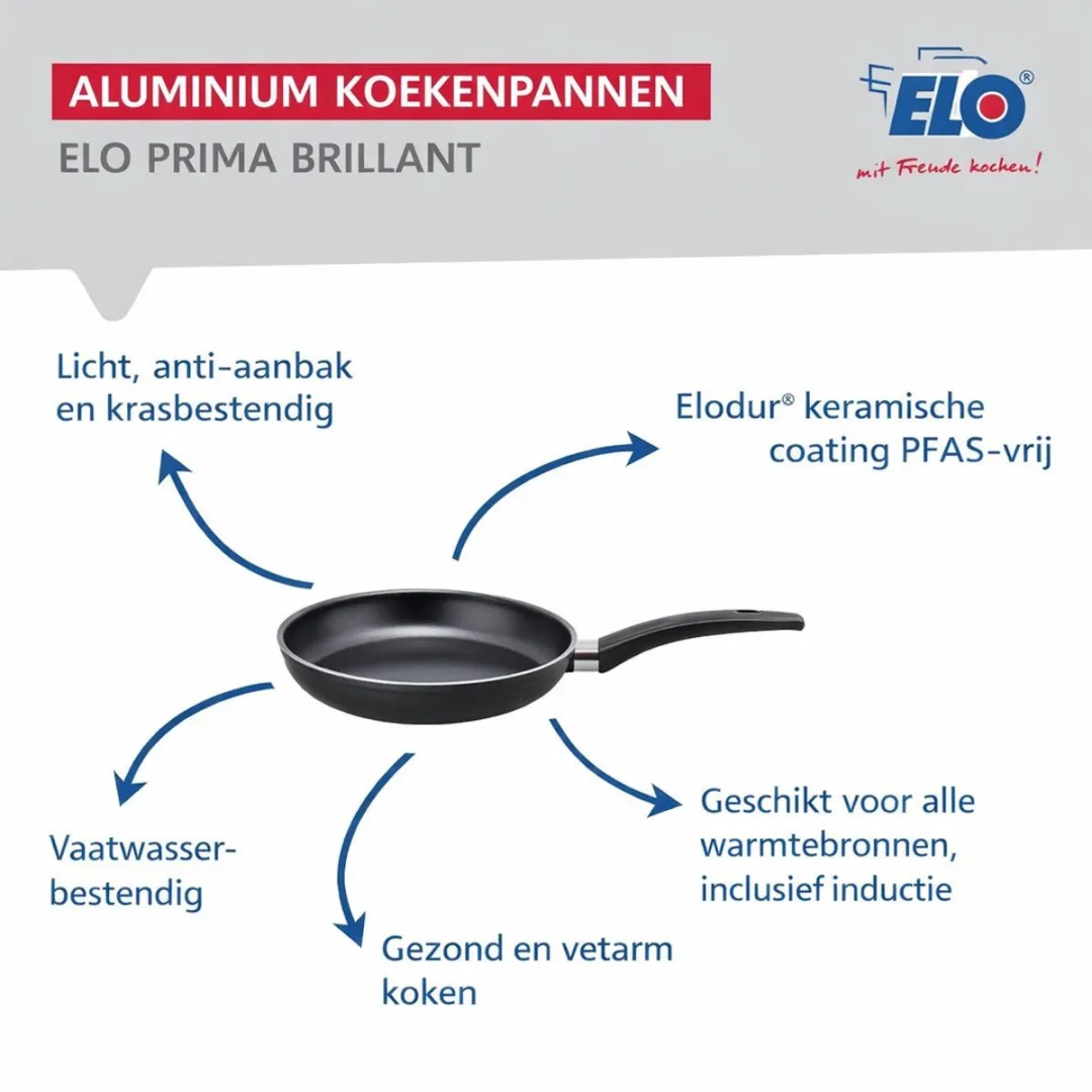 Fackelmann ELO 9731150 Keukengerei Set - 3-delig 24/28cm + 14cm - Roestvrij staal