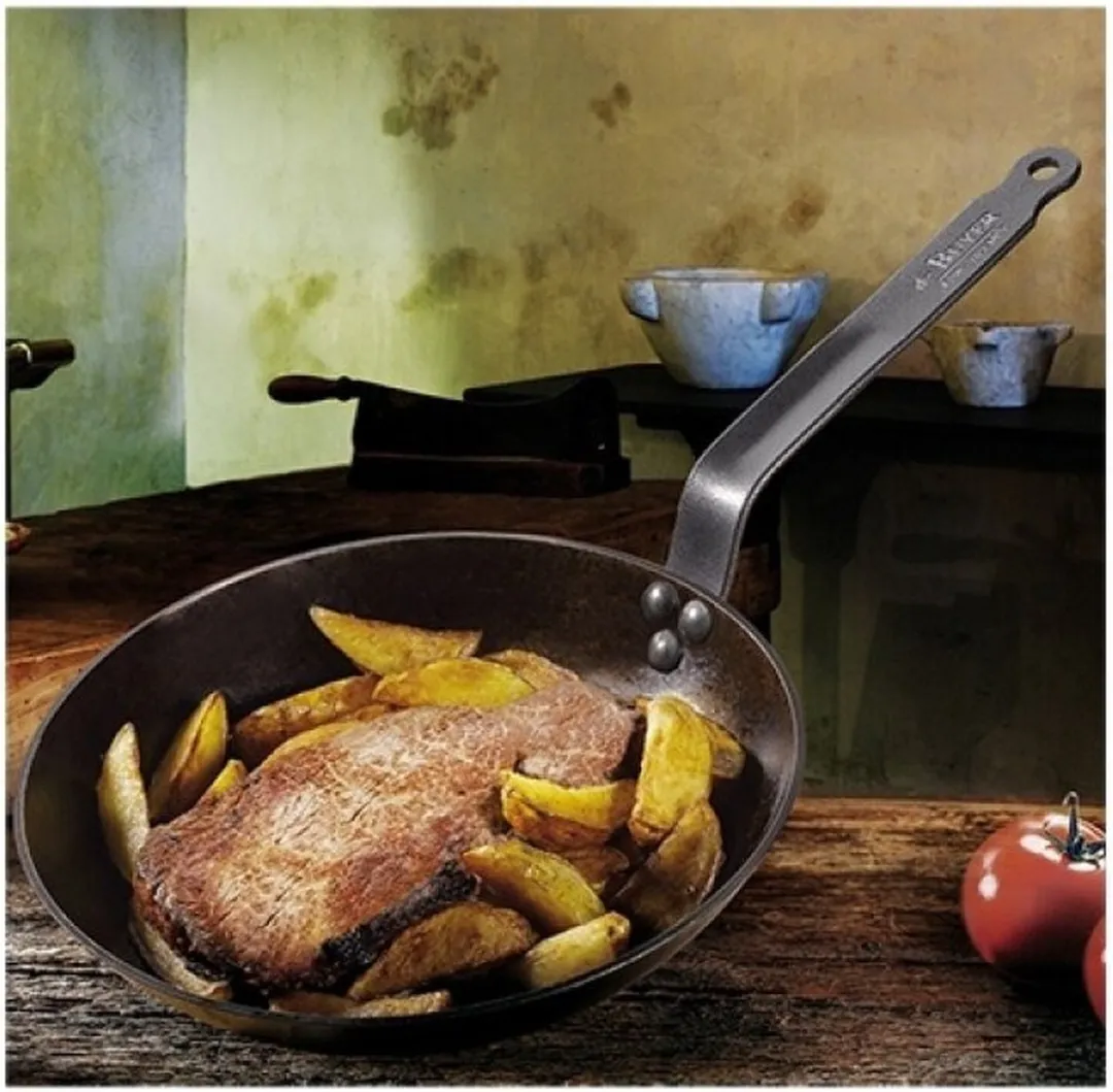 DeBuyer Carbone Plus Koekenpan 30cm - Plaatstaal - Zilver