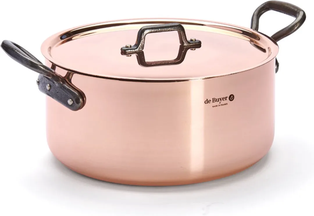 De Buyer Prima Matera Kookpot - Gietijzeren Handvaten - Ø 28cm - 90% Koper - 10% Rvs