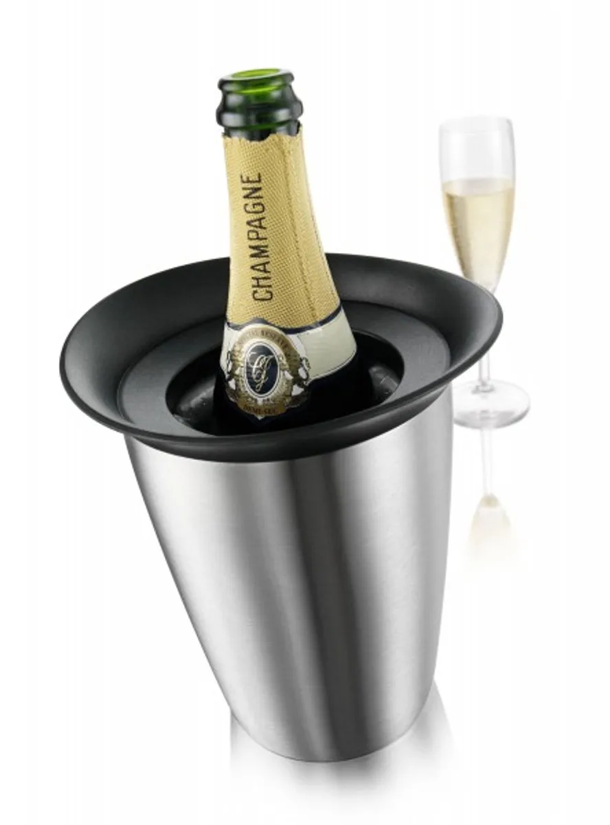VacuVin Active Cooler Champagne Case - RVS Zilver
