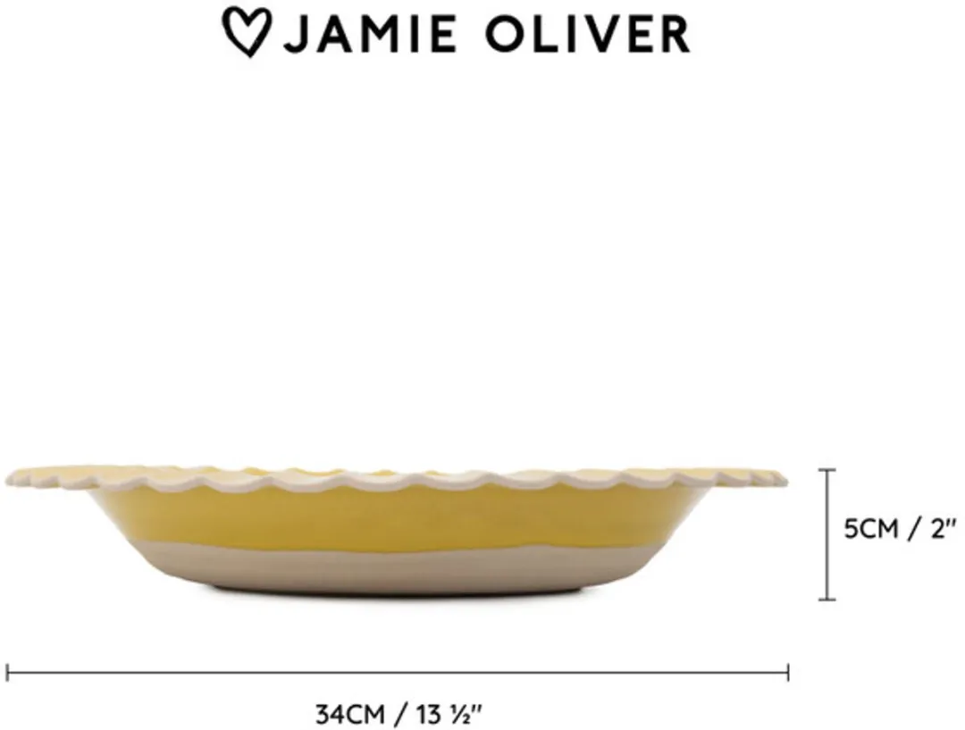 Jamie Oliver Serveerschaal Keramiek Geel 34cm