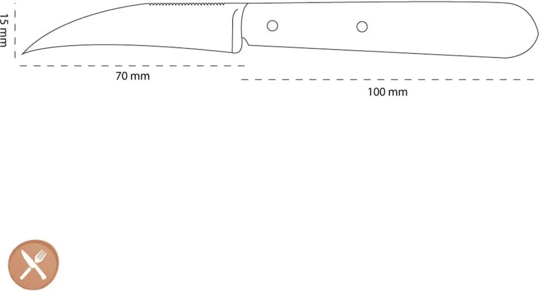 Opinel No 114 Groentemes - RVS - Bruin