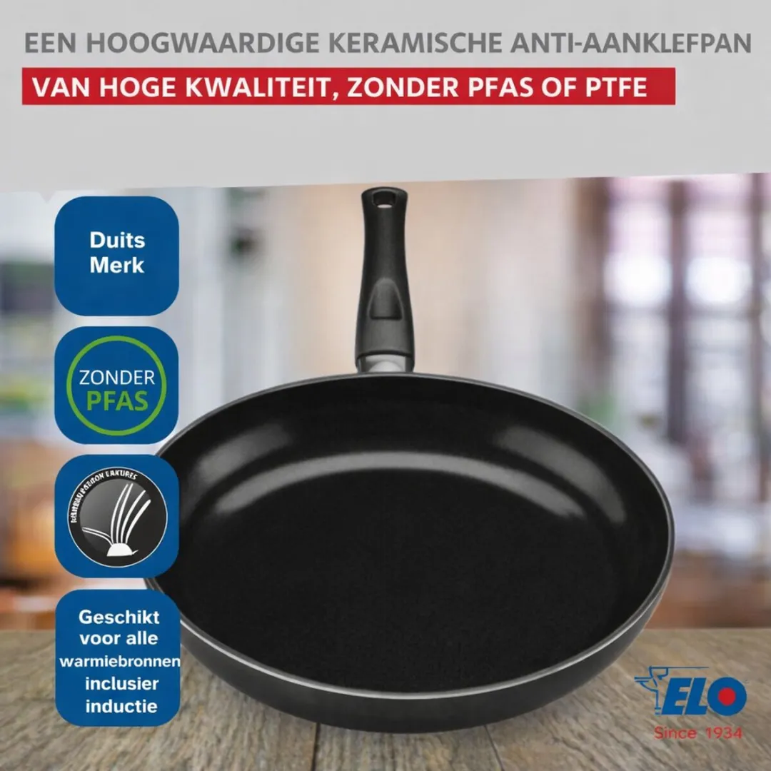 Fackelmann Elo 9727850 Keukenset 7-delig - Inductie - Zwart