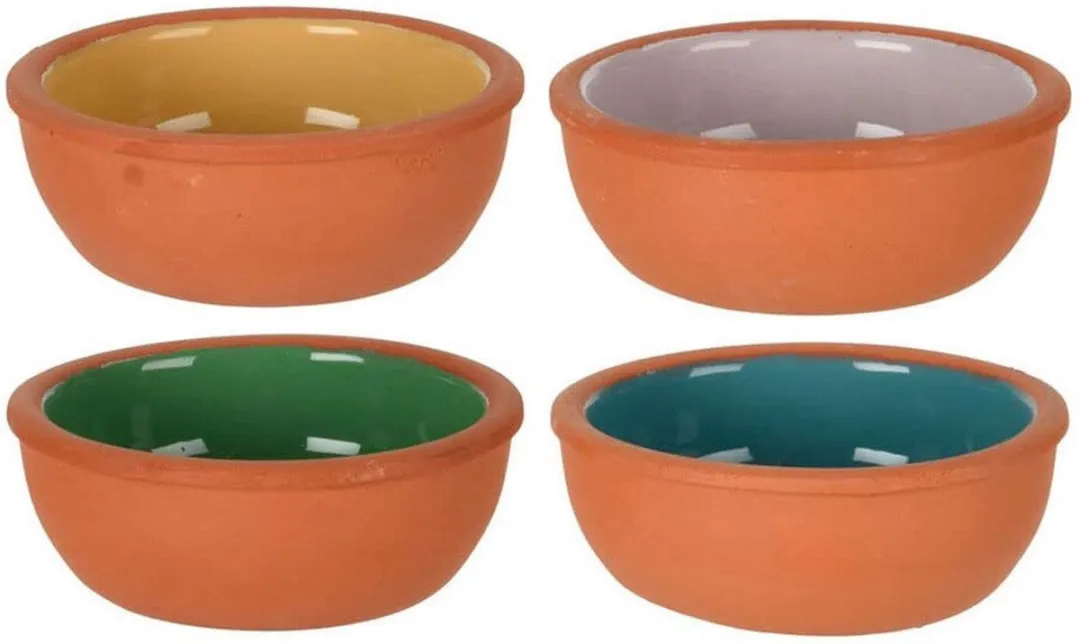 Excellent Houseware Tapas Schaaltjes 4x - 150ml - Terracotta