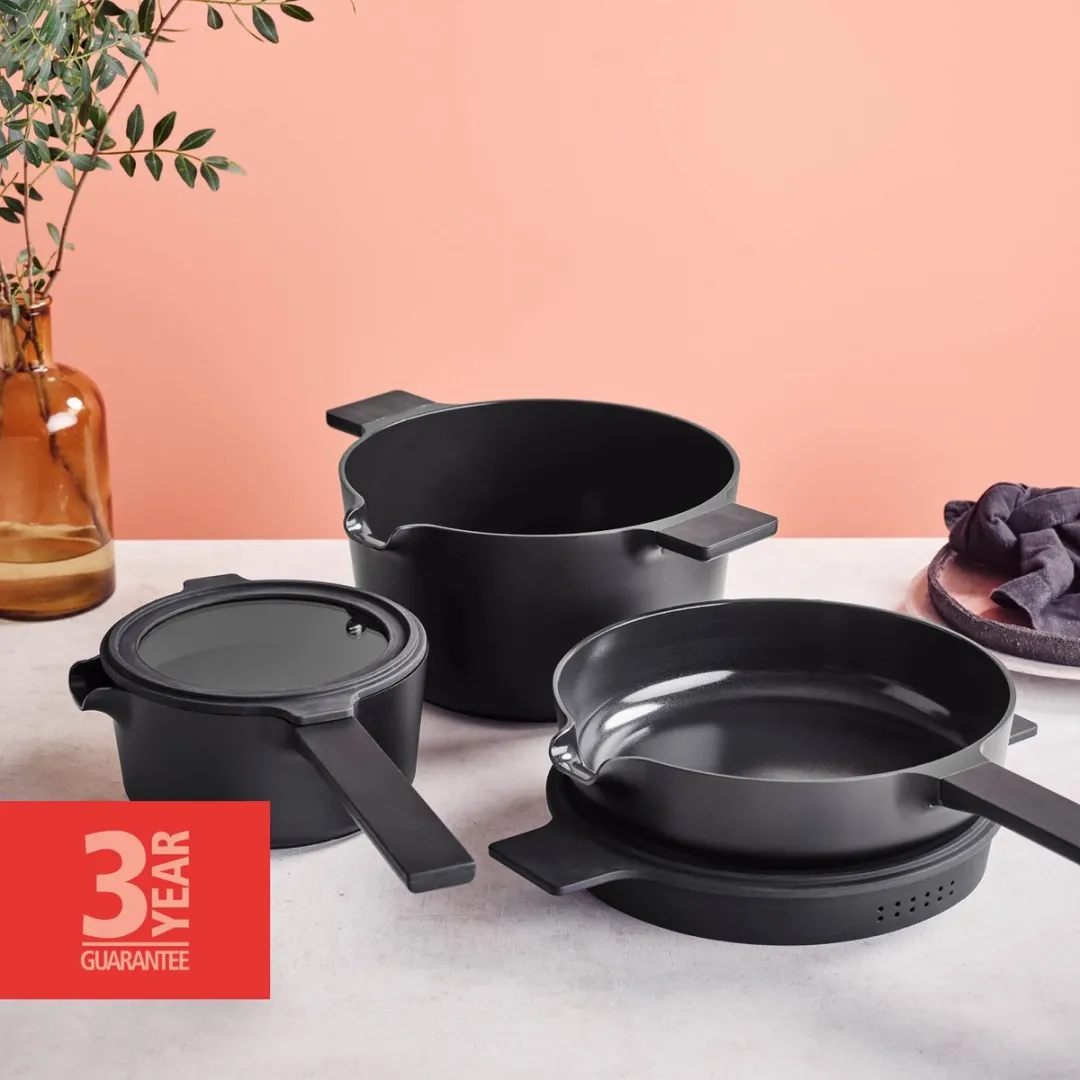 Brabantia Compact All-in-one Pannenset 102098 - 3-delig - Zwart - afbeelding 6 van 6