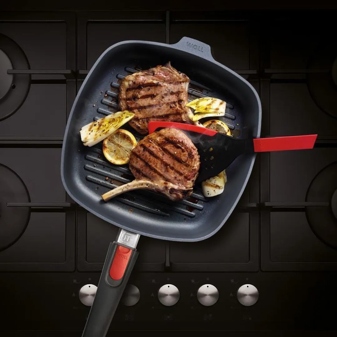 Woll Diamond Lite Grillpan 28cm - Inductie - Grijs