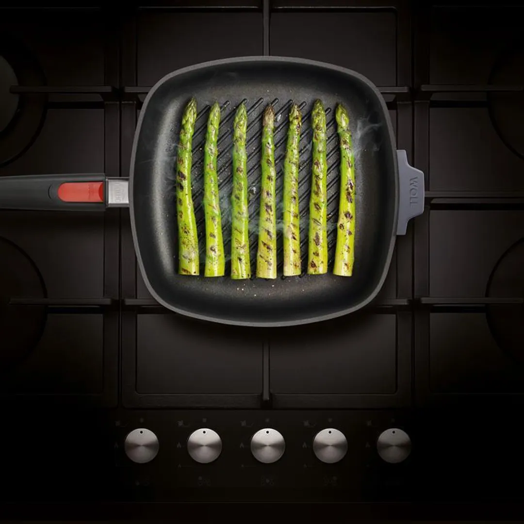 Woll Diamond Lite Grillpan 28cm - Inductie - Grijs