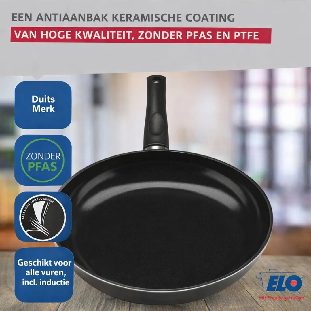 Fackelmann ELO 9721150 Keukenset - 5-delig - Inductie - Zwart