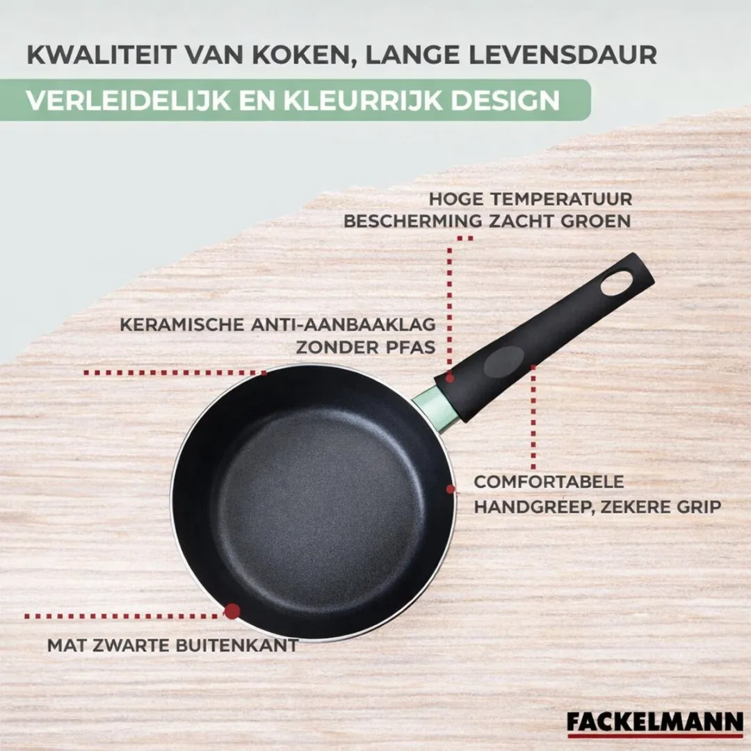Fackelmann 688125 Wok 20cm - Inductie/Gas/Zwart-Groen