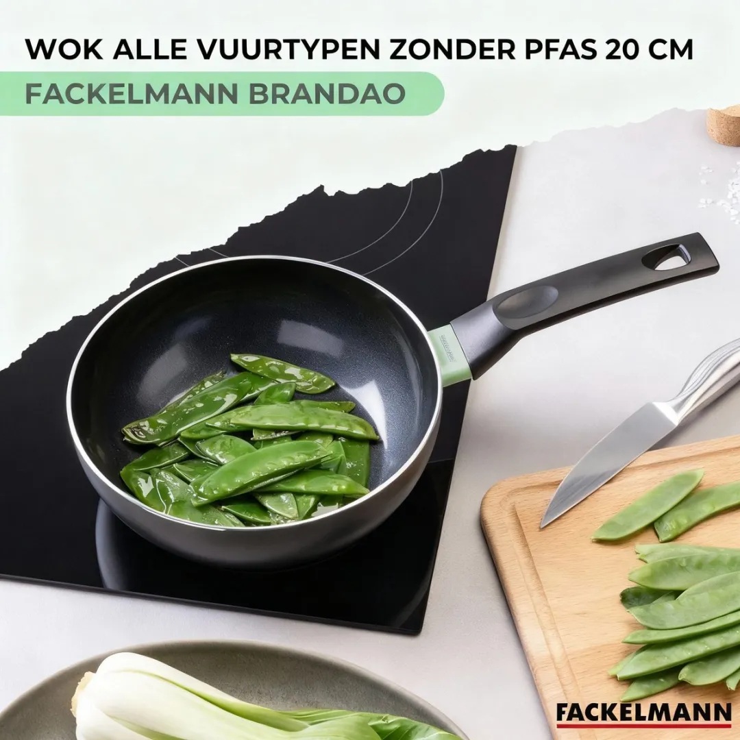 Fackelmann 688125 Wok 20cm - Inductie/Gas/Zwart-Groen
