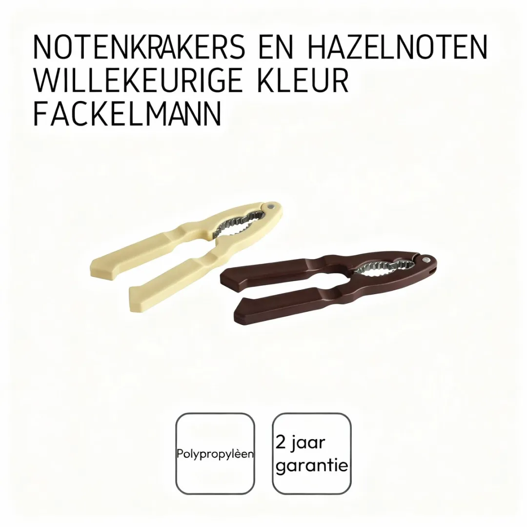 Fackelmann Notenkraker & Schaaldierenkraker - Plastic/Aluminium - Bruin/Beige