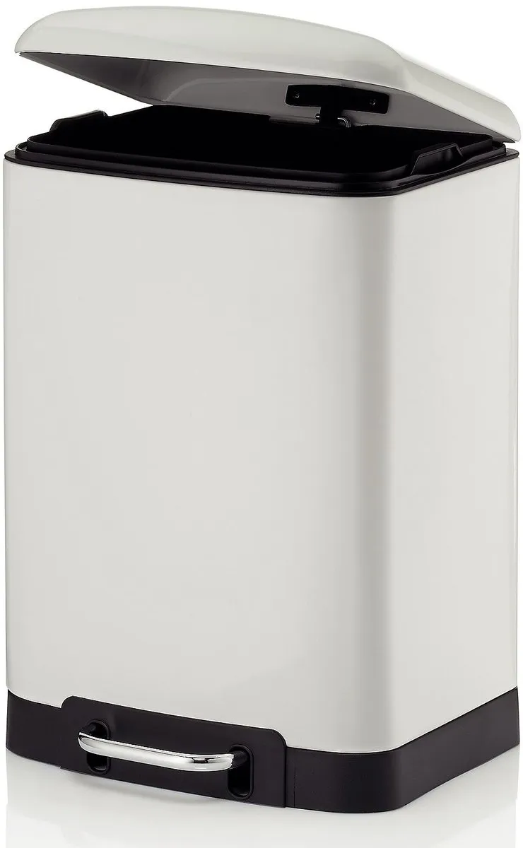 Kela Davino Afvalemmer RVS 12L - Wit