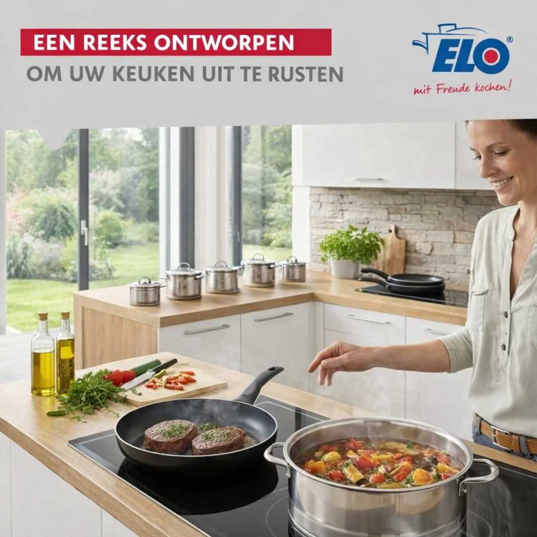 Fackelmann Elo Prima Keukengerei Set 2-delig - 20cm Koekenpan & 14cm Kookpan - Roestvrij staal