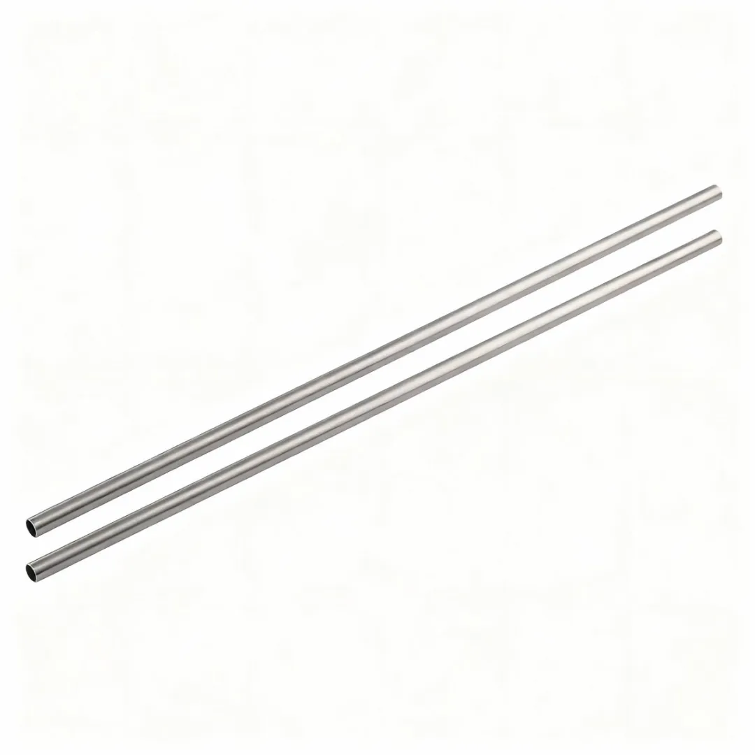 Fackelmann Herbruikbare Rietjes Set 4 Stuks - 24cm - Zilverkleurig