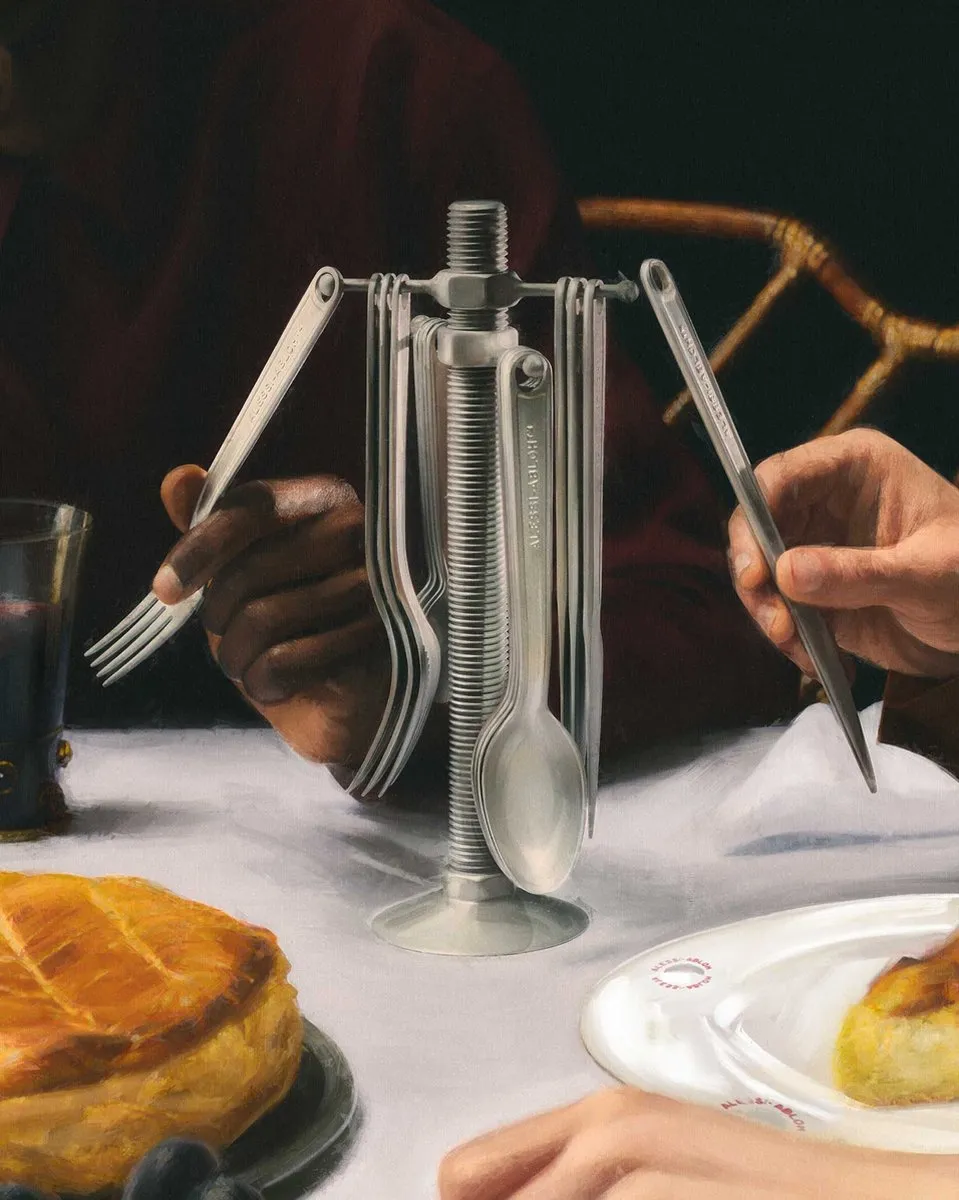 Alessi Conversational Objects Bestekset - 4-delig - Virgil Abloh - Zilver