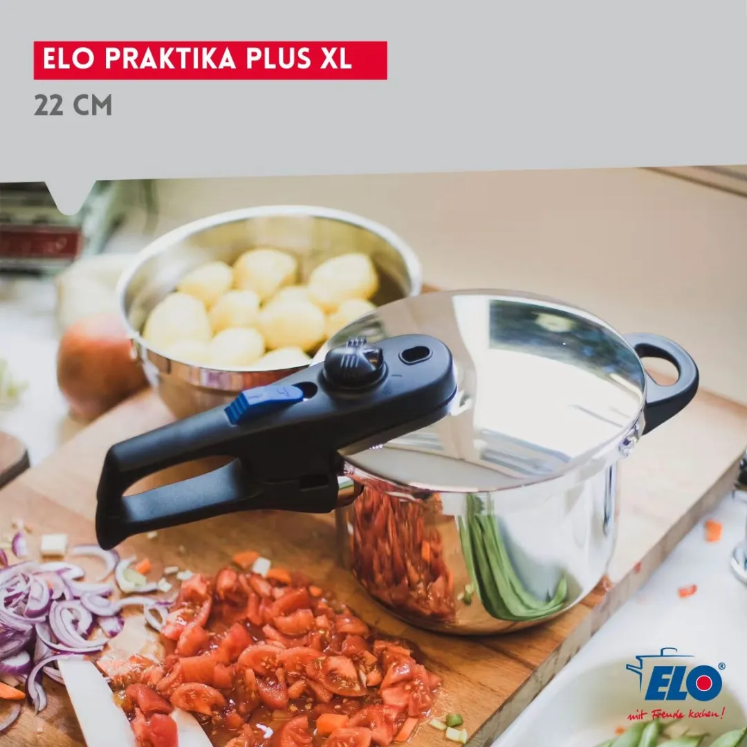 Fackelmann Elo 9928526 Stoomkoker - 22cm - Zwart/RVS