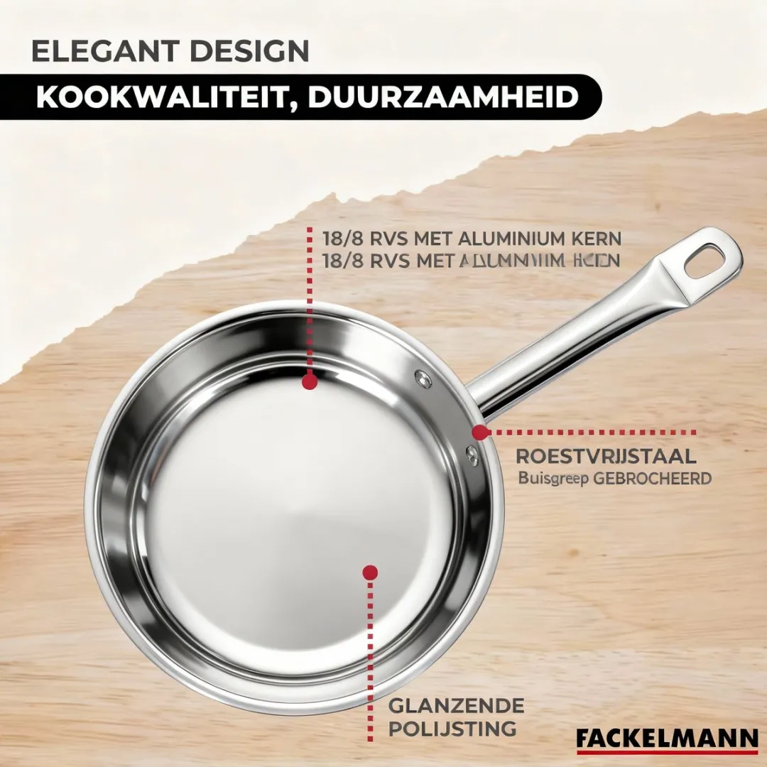Fackelmann 9440250 Set Pannen 20 & 24cm - Roestvrij Staal - afbeelding 6 van 6
