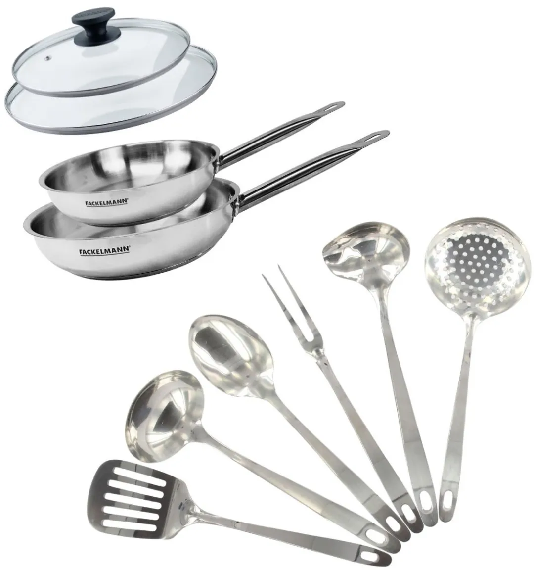 Fackelmann 9440250 Set Pannen 20 & 24cm - Roestvrij Staal