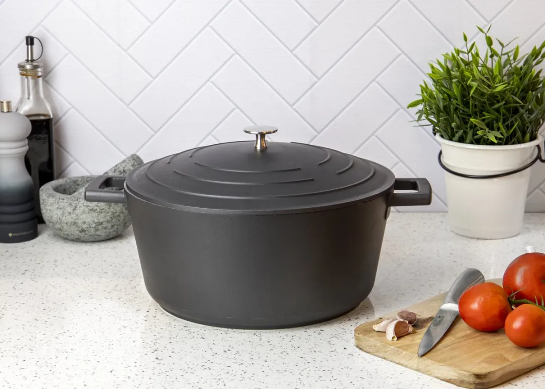 Masterclass Gietaluminium Braadpan 5L - Zwart