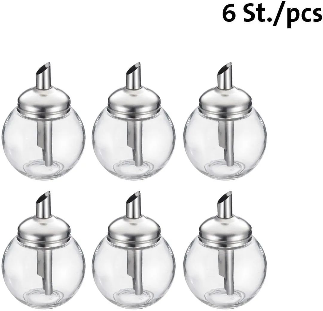 Westmark Roma Suikerdispenser 250ml - 6 Stuks - Glas/Zilver